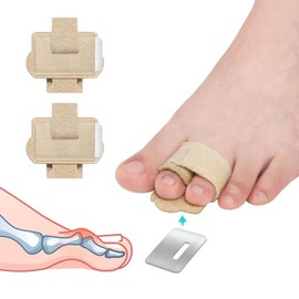 Oiieco Pack of 2 Hammer Toe Correction, Hallux Valgus Correction, Claw Toe Correction, Hammer Toe Splints Bandages, for Correcting Curved Toes, for Men and Women