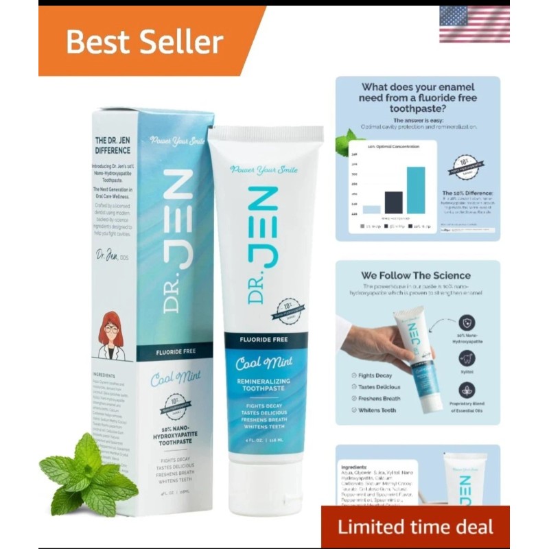 Dr. Jen 10% Nano Hydroxyapatite Toothpaste - Fluoride Free Oral