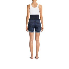 Time and Tru Maternity Jeans Shorts, Blue, XL