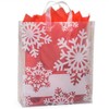 NW Snowflake Flurry Plastic Gift Bags - Queen Size -