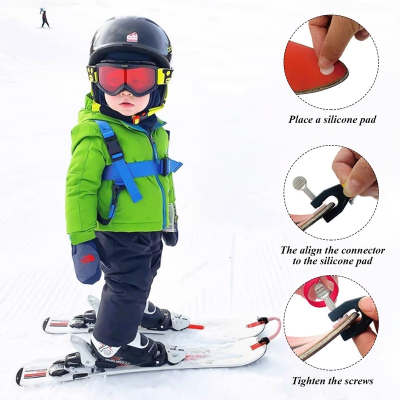 HDGSAFD Pack of 2 snowboard connectors and 1 pair of
