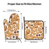 YYHWHJDE Cookies Food Chocolate Chip Biscuits Printed Quality Oven Mitts