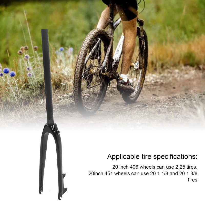 Carbon Fiber Bike Front Fork 20 Inches 406 Disc Brake