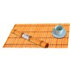 Set of 2 Bamboo Placemats 30 x 40 cm Orange/Beige