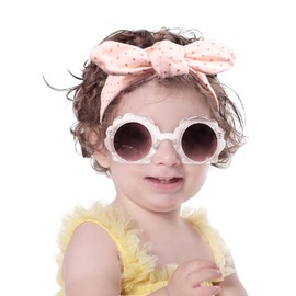 Yheahin Colorful Bows Tie Headband for Baby Girls Newborn Stretchy Cotton Hair Bow Party Photo Shoots Shower Bow Hair Accessories for Toddler Infant (Pink 1, elastic)