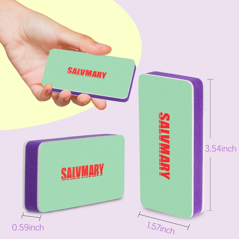 SALVMARY Nail Shiner Buffer Block - 400/3000 Grit Nail Shine