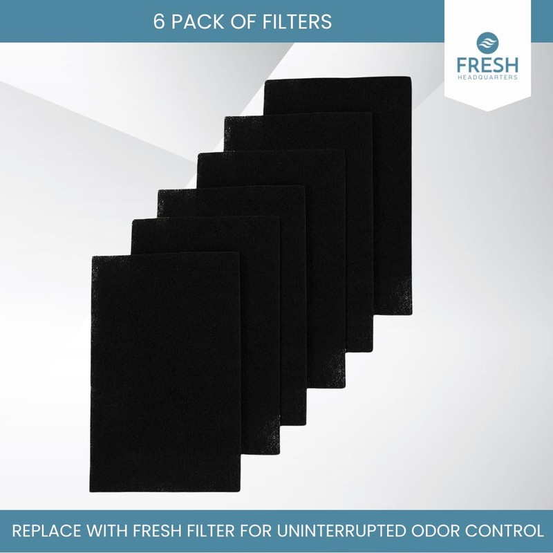 Fresh Headquarters 6-Pack Activated Carbon Filters for Litter Box -