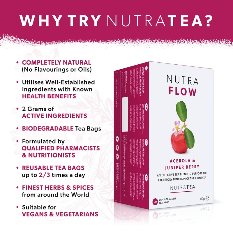 NUTRAFLOW Herbal Tea Blend – Includes Horsetail, Yarrow & Goldenseal