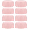 Fani 8 Pack 90 Inch Pink Round Tablecloth, Wrinkle &