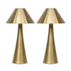 HIGHTRY 2 Pack Cordless Table Lamps, Gold Portable LED Desk