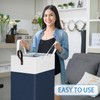 HomeHacks 90L Rolling Laundry Hamper with 4 Smooth Wheels, Collapsible