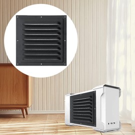 Qianly Air Vent Louver Cover Air Return Grill Improved Ventilation Office Ventilation Grille with Guard Screen for Boat Household, Black