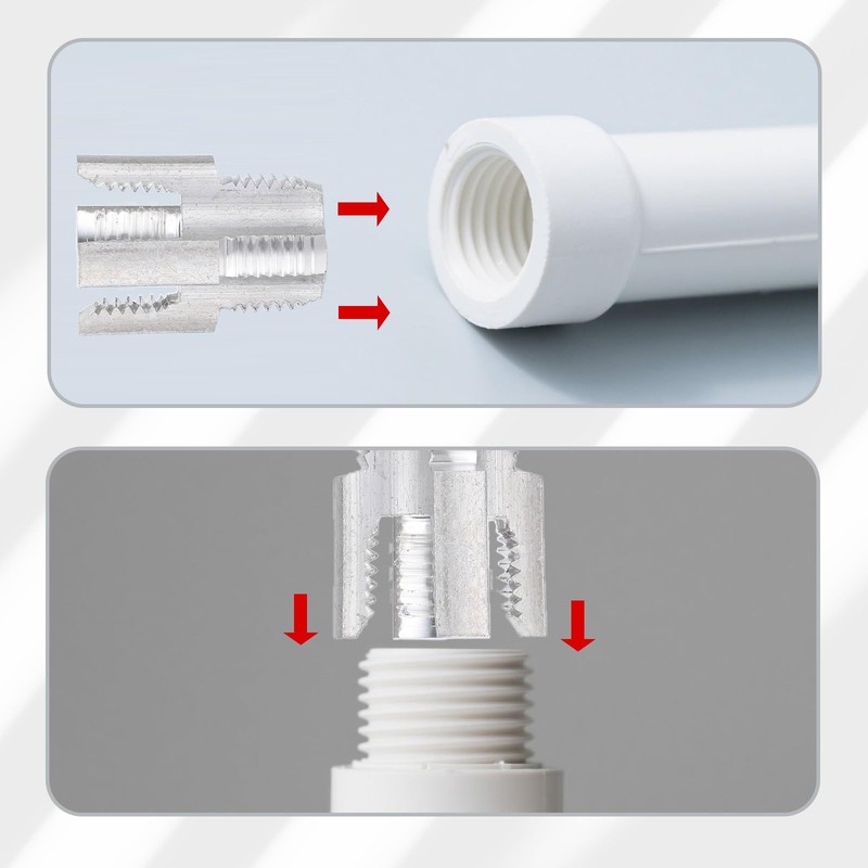 BOXOB Integrated Internal & External Pipe Threading Tool, 2-in-1 PVC