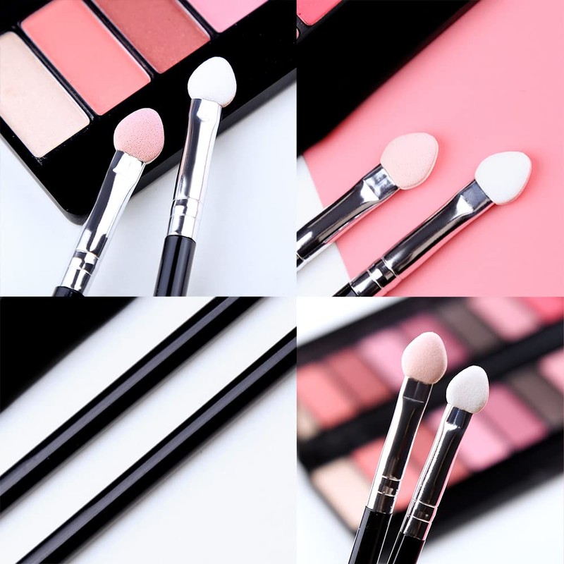 WanFengXue 10 Pcs Eyeshadow Brushes Reusable Portable Eyeshadow Applicators with