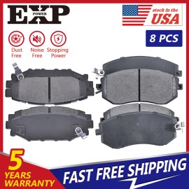 EXPPOWER FRONT REAR Ceramic Brake Pad For Subaru Outback Forester Crosstrek Legacy