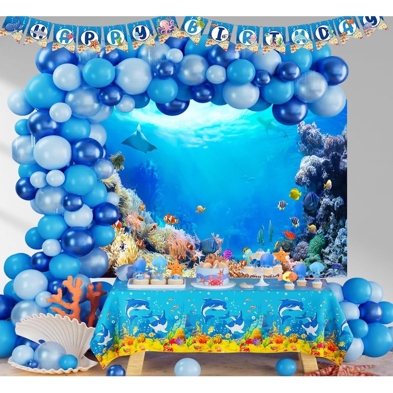 Alltten 7x5FT Under The Sea Backdrop Underwater Background Ocean Backdrops