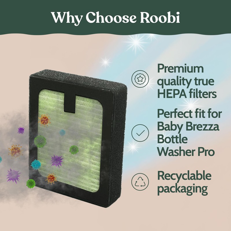 Roobi Hepa Filters Compatible with Baby Brezza. Specially Formulated for