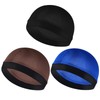 Heclia 3 Pcs Satin Wave Cap for Men Women, Silky