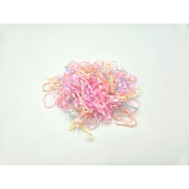 Pastel-colored elastic hair tie with case 180p / 케이스 포함 파스텔 컬러 고무줄 헤어끈 180p