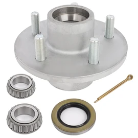 SCITOO Wheel Hub Wheel Bearing Assembly fit Boat Trailer Galvanized Hub Axle Kit 5-4.5 Bolt Circle Wheel Hub Kit 3500lb Axle 5 Bolt Lug Greased Bearings 68149 & 44649 0 Wheel Hub Bearings 1pc
