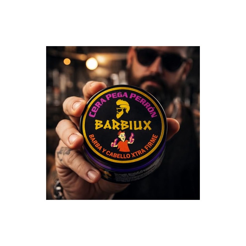 Barbiux Cera Pega Perron para Cabello y Barba Fijación Extrema