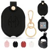 Leather Car Key Fob Cover Sleeve Protector with Keychain