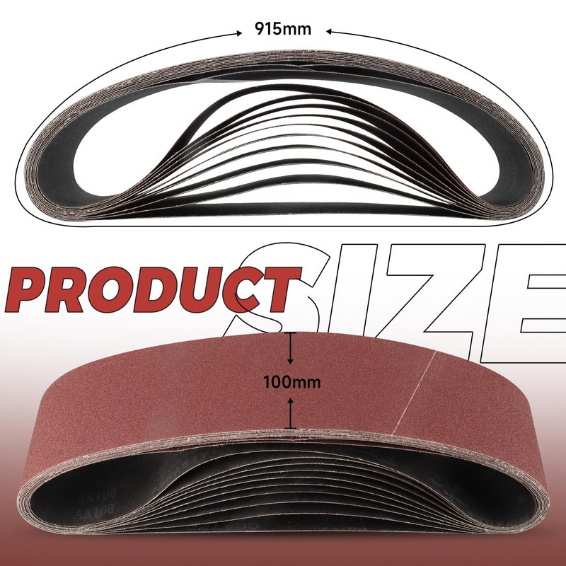 STEBRUAM Sanding Belts 100 x 915 Grit 400 Pack of