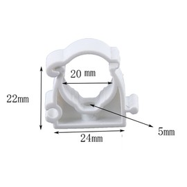 20Pcs 20mm / 0.79" Pipe Clamps Fix Support PVC Water Pipe Clamp Clips Gas Hose Pipe Fixed Clips Threading Pipe Tubing Clips Plastic Pipe Clamp Fixed Buckle, White