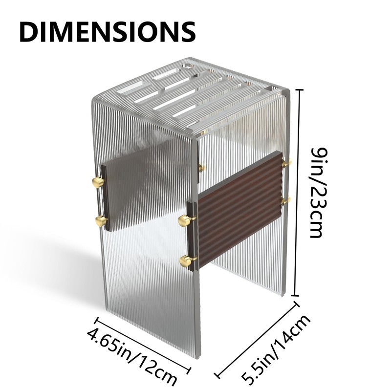 Acrylic Knife Block Holder, Display Stand with Transparent Striped, Kitchen