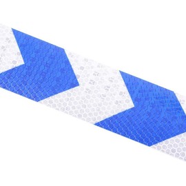 k-cocochi High Brightness Reflective Tape, White, Warning, Blue, Arrow Tape, Width 2.0 inches (5 cm), Length 98.4 ft (25 m), Trucks, Constructions, Warehouses, Factories, Stores, Safety, Improves