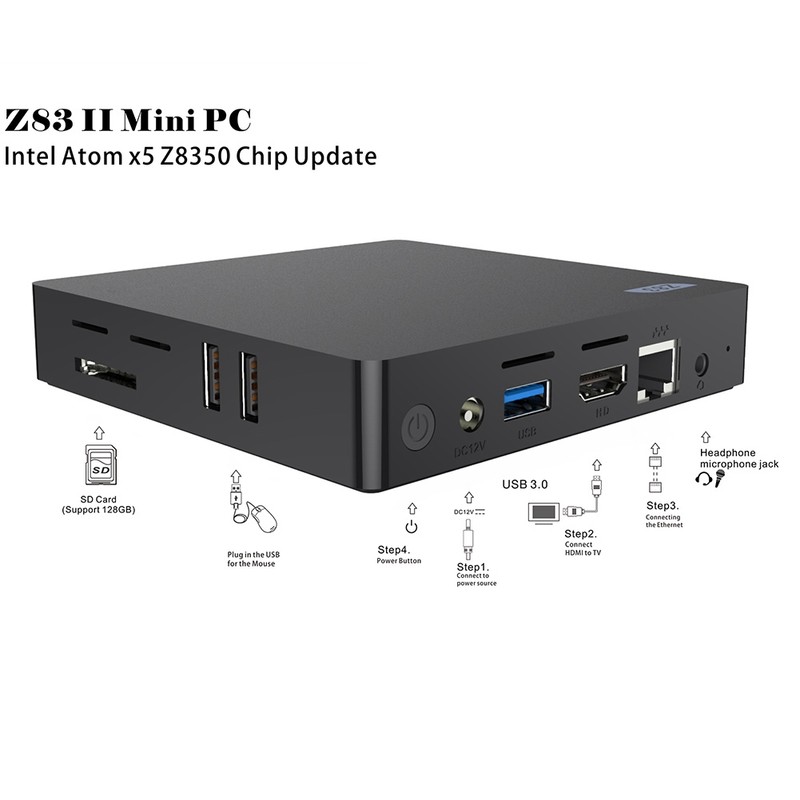 Beelink Z83Ⅱ 4G+64GB Mini Computer Bluetooth4.0 WiFi for Windows 10/Linux