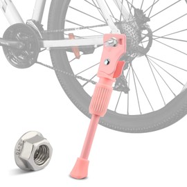 NINEFOX Kickstand for Kids Bike, Bike Kickstand for 16 Inch Wheel, Kids Bicycle Accessories Replacement, Children's Bicycle Single Side Kick Stand Rear Mount Bikes Support Racks(COLOR:Pink)
