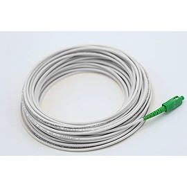 PRENDELUZ Universal Fibre Optic Cable – White SC/APC to SC/APC Simulex 9/125, Compatible with Orange, Movistar, Vodafone and Jazztel (15 Metres)