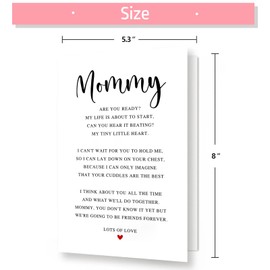 HJMITXB Mother's Day Card for Expecting Wife, First-Time Mom Pregnancy, Funny Pregnant Mama Mother's Day Greeting Card, Blank Inside (Momfunnycards-A)