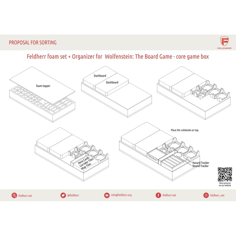 Feldherr foam set + Organizer compatible with Wolfenstein: The Board