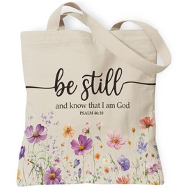 Christian Canvas Tote Bag for Women, Bible Verse Gifts Canvas Bags