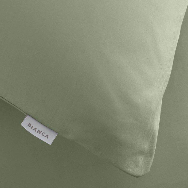 Bianca 200 Thread Count Cotton Percale Standard Pillowcase Pair Sage