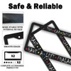 Front License Plate Bracket Black and White License Plate Frames