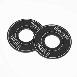 Guitar Toggle Switch Washer, Aluminum Plate Rhythm Treble Washer Ring for Electric Guitar(Black)