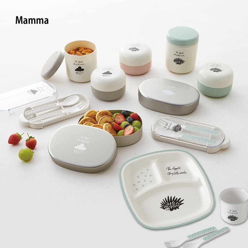 Takenaka Dinnerware Set, Mamma Mamma, Kids' Gift Set, Gray, 13.4