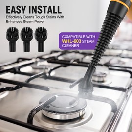 3 Pack Steam Cleaner Replacement Brushes for WHL-603 Steamer for Cleaning, Steam Cleaner Attachments Compatible with Hard Surface Steam Cleaner WHL-603, Replacement Parts Accessories (3 Pack)