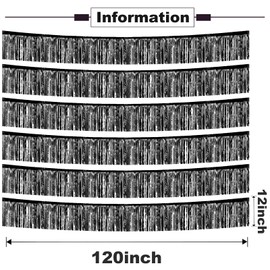 6 Pack Foil Fringe Garland Metallic Tassle Banner Wall Hanging Tinsel Streamers Backdrop for Girl Princess Birthday Wedding Unicorn Bridal Shower Bachelorette Party Supplies Decorations(Pink-11.8x118.1in)