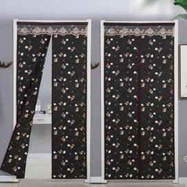 Windproof Entrance Door Curtain - Draft Stopper & Heating Barrier Entrance Gray