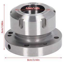 ER40 Collet Chuck, Collet Holder, 7 Holes, 0.005 Accuracy, Collet Chuck 80 mm Diameter for CNC Milling Machines