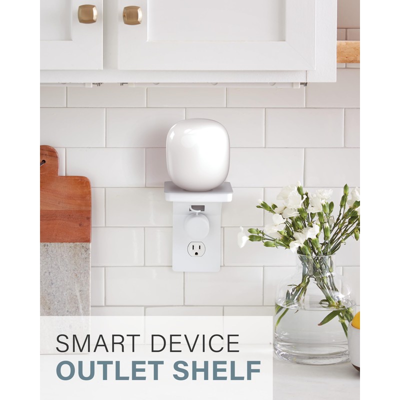 Sanus Made for Google Small Device Outlet Shelf in White