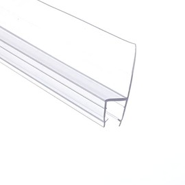 78" Shower Door Side Seal Strip for 1/4 inch Frameless Glass Shower Door Clear Polycarbonate (78" X1)