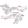 LisylineAuto Universal 7/8" 22mm Motorcycle Brake Lever Handlebar Brake Master