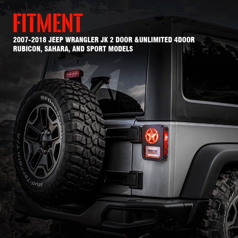 Xprite Black Light Guard American Military Five Star Rear Tail