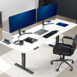 VIVO Universal 83 x 30 inch Table Top for Standard and Sit to Stand Height Adjustable Home and Office Desk Frames, White Desktop, DESK-TOP84-30W