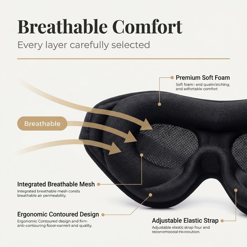Silk Sleep Masks for Women & Men 100% Blackout Eye